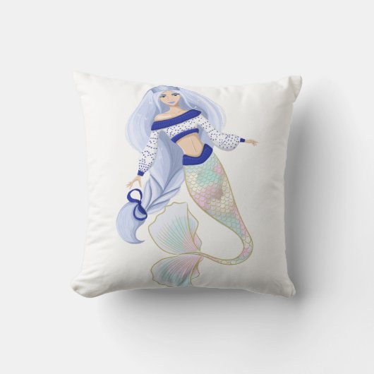 Mermaid Snow Maiden Kussen (Voorkant)