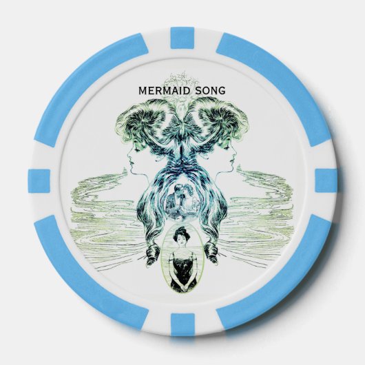 Mermaid Song Zee Liefde Romance Golfbal Marker Pokerchips (Voorkant)