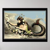 Mermaid Souvenir  Tourist Poster (Voorkant)