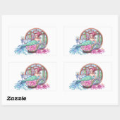 Mermaid Spa Time Rechthoekige Sticker (Vel)