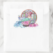 Mermaid Spa Time Rechthoekige Sticker (Tas)