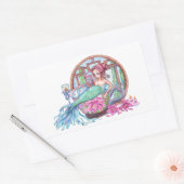 Mermaid Spa Time Rechthoekige Sticker (Envelop)