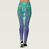 Mermaid Sparkle Scales Aqua leggings jogging NAME (Achterkant)