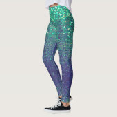 Mermaid Sparkle Scales Aqua leggings jogging NAME (Links)
