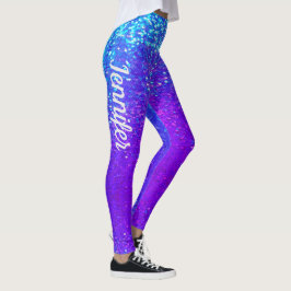 Mermaid Sparkle Scales Paarse Blue jogging NAME Leggings