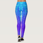 Mermaid Sparkle Scales Paarse Blue jogging NAME Leggings (Achterkant)