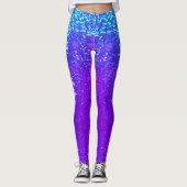 Mermaid Sparkle Scales Paarse Blue jogging NAME Leggings (Voorkant)