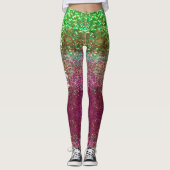 Mermaid Sparkle schaalt roze groene jogging NAME Leggings (Voorkant)