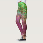 Mermaid Sparkle schaalt roze groene jogging NAME Leggings (Links)