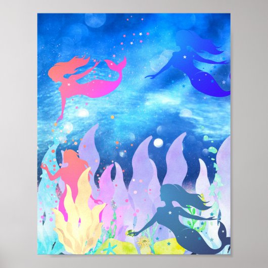 Mermaid speelt poster (Voorkant)