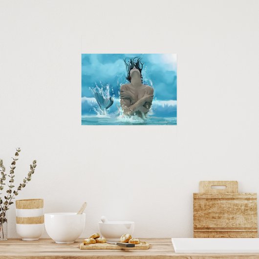 Mermaid speelt poster (Keuken)