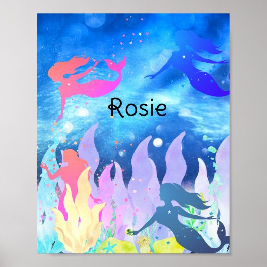 Mermaid speelt poster (Voorkant)