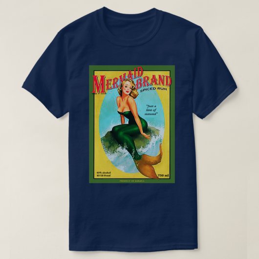Mermaid Spiced Rum T-shirt (Design voorkant)