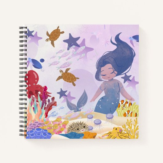 Mermaid Spiral Notitieboek (Voorkant)