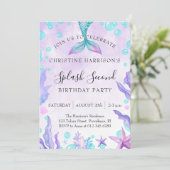 Mermaid Splash 2nd Birthday Kaart (Staand voorkant)