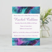 Mermaid Splash Abstract Baby shower Kaart (Staand voorkant)