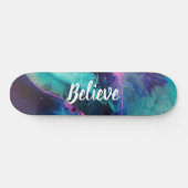 Mermaid Splash Abstract Believe Skateboard (Horizontaal)