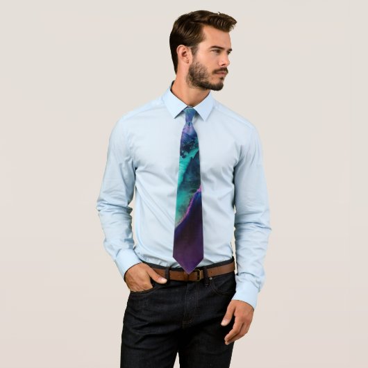 Mermaid Splash Abstract Design van Paulele Stropdas (In situ)