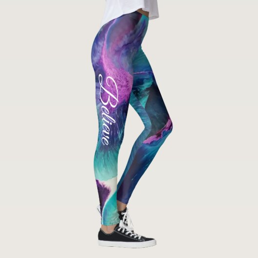 Mermaid Splash Abstracte Leggings om aan te passen (Rechts)