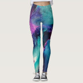 Mermaid Splash Abstracte Leggings om aan te passen (Voorkant)