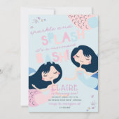 Mermaid Splish Splash Bash Birthday Kaart (Voorkant)