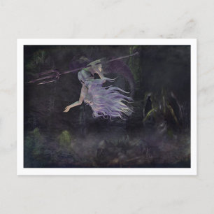 Mermaid spots baby krakens, skulls postcard briefkaart