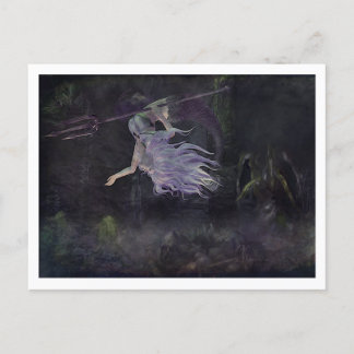 Mermaid spots baby krakens, skulls postcard briefkaart