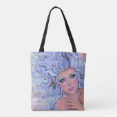 Mermaid spreuk fantasy art canvas tas van Renee (Achterkant)