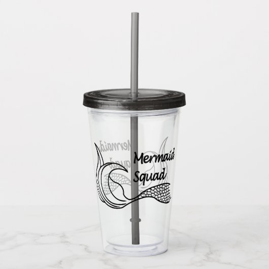 Mermaid Squad acryltumbler Acryl Drinkbeker (Voorkant)