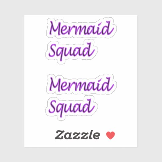 Mermaid Squad alleen op stickers (Vel)