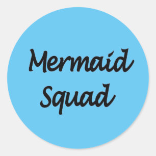 Mermaid Squad (alleen woorden) op stickers