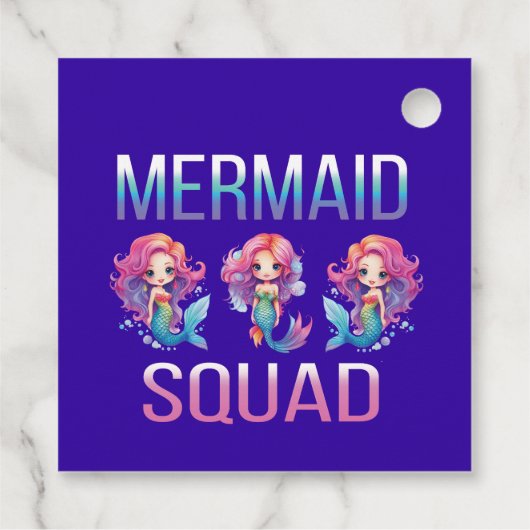 Mermaid Squad Bedankjes Labels (Achterkant)