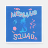 Mermaid Squad Birthday Party Servet (Voorkant)