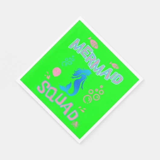 Mermaid Squad Birthday Party Servet (Hoek)