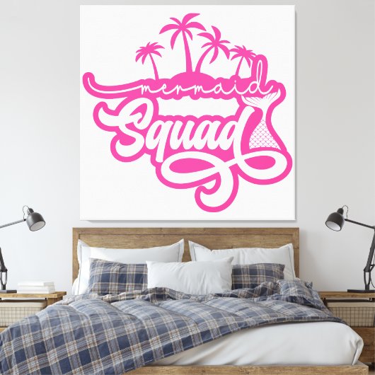 Mermaid Squad Canvas Afdruk (Insitu (Slaapkamer))