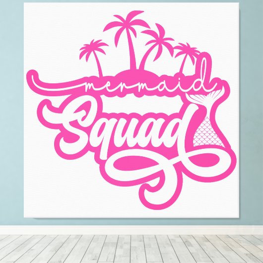 Mermaid Squad Canvas Afdruk (Insitu (Houten vloer))