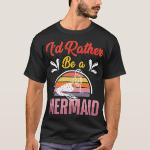 Mermaid Squad Design voor beste friet voor familie T-shirt