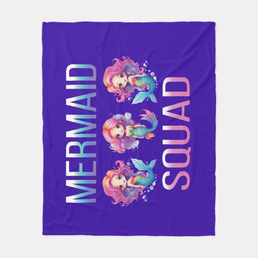 Mermaid Squad Fleece Deken (Voorkant)