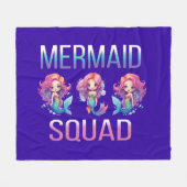 Mermaid Squad Fleece Deken (Voorkant (Horizontaal))