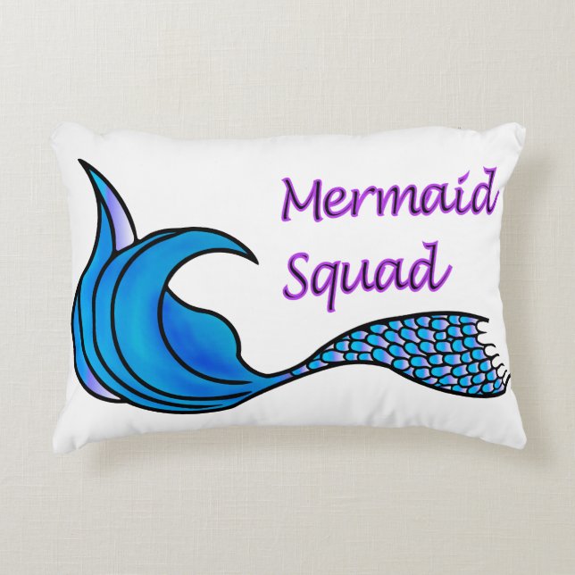 Mermaid Squad gooit kussen (Voorkant)