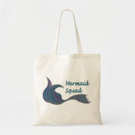 Mermaid Squad Greens en Pinks Tote Bag