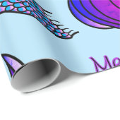 Mermaid Squad in blauw en roze Cadeaupapier (Rol Hoek)