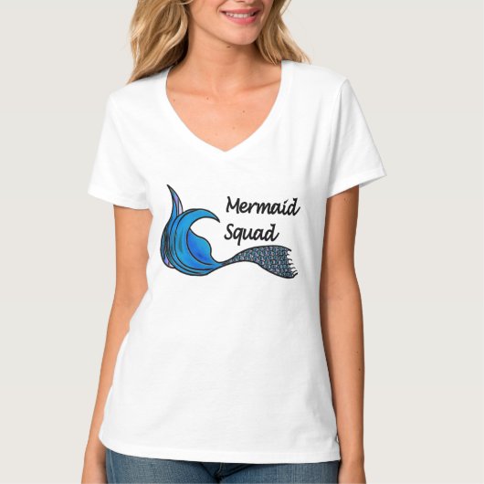 Mermaid Squad in blut T-shirt (Voorkant)