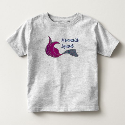 Mermaid Squad in donkerroze en blauwgroen Kinder Shirts (Voorkant)