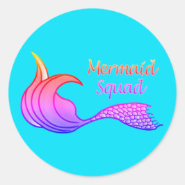Mermaid Squad in feestkleuren stickers