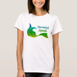 Mermaid Squad in Green T-shirt