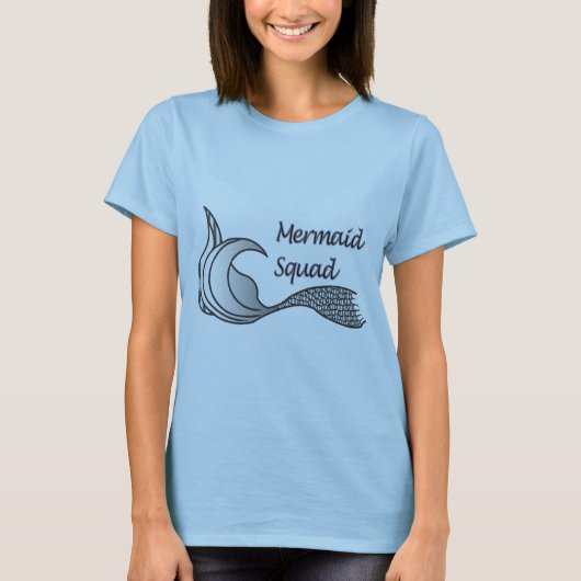 Mermaid Squad in lichtgrijs T-shirt (Voorkant)