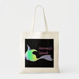 Mermaid Squad in neonkleuren Tote Bag