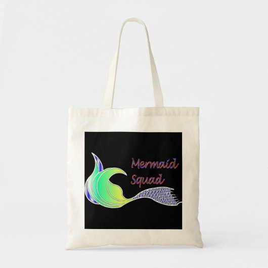 Mermaid Squad in neonkleuren Tote Bag (Voorkant)
