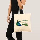 Mermaid Squad in schaduwen van groen Tote Bag (Voorkant (product))